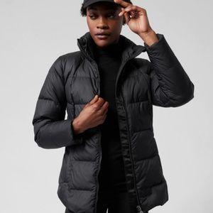 ATHLETA Downtown Jacket Black goose down puffer coat—Large